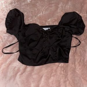 lace-up black top🖤